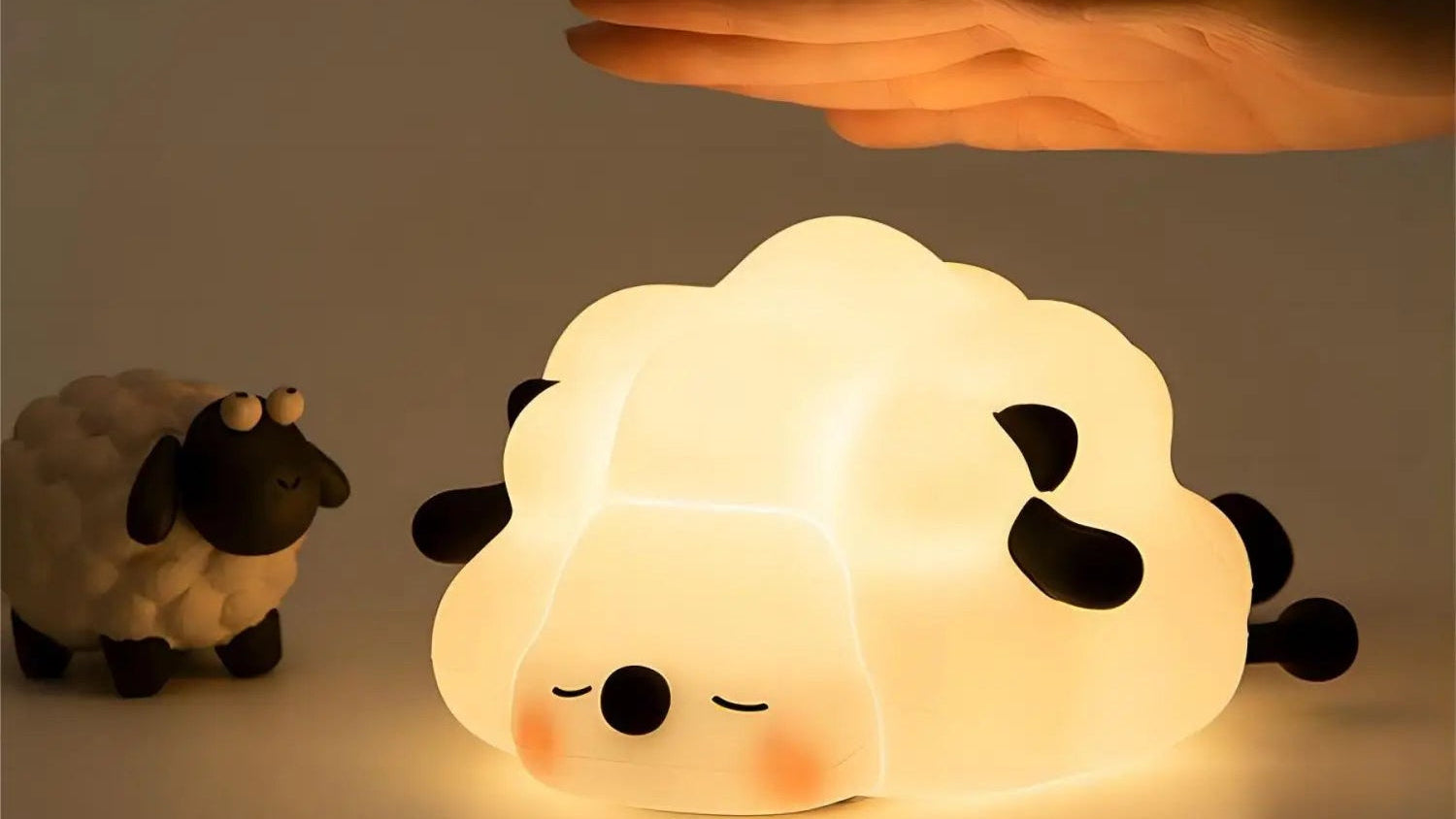 LED Night Lights Cute Sheep Panda Rabbit Silicone Lamp USB Rechargeable Timing Bedside Decor Kids Baby Nightlight Birthday Gift
